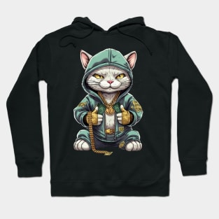 Hip Hop Art Cat Money Hoodie